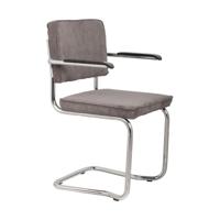 Zuiver Ridge Rib Kink armstoel Grey