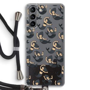 Zeemeermin: Samsung Galaxy S21 Transparant Hoesje met koord