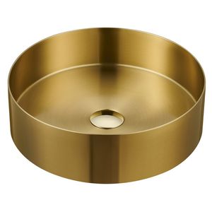 Waskom Sapho Aurum Rond 38 x 11 cm RVS Mat Goud