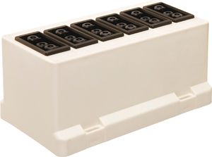 ABB GST18 lasdoosdeksel met 6 GST18 Wieland aansluitingen met bevestiging 3611GB6