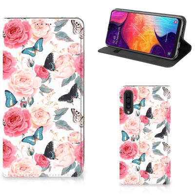 Samsung Galaxy A50 Smart Cover Butterfly Roses Samsung Galaxy A50 Smart Cover Butterfly Roses