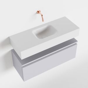 Toiletmeubel Mondiaz Andor | 80 cm | Meubelkleur Cale | Lex vrijhangend wastafel Talc Midden | Zonder kraangat