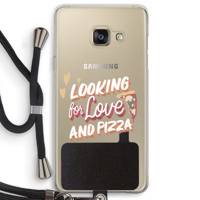 Pizza is the answer: Samsung Galaxy A3 (2016) Transparant Hoesje met koord