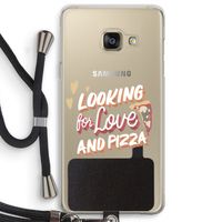 Pizza is the answer: Samsung Galaxy A3 (2016) Transparant Hoesje met koord
