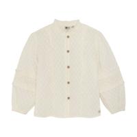 Daily7 Zomer shirt L/S meisjes - wit - ruffel - thumbnail