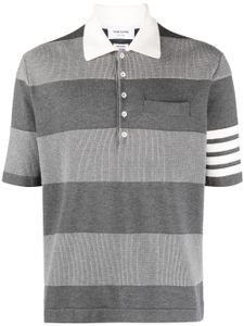 Thom Browne polo à détail 4 bandes signature - Gris