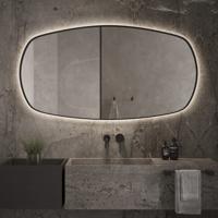 Spiegel Martens Design Lissabon 140x80 Cm Met Indirecte Verlichting En Spiegelverwarming Goud