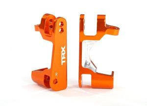 Caster blocks (c-hubs), aluminum, left & right (orange-anodized) (TRX-6832A)