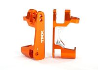 Caster blocks (c-hubs), aluminum, left & right (orange-anodized) (TRX-6832A)