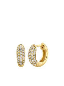 Sydney Evan puces d'oreilles en or jaune 14ct pavées de diamants