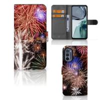 Motorola Moto G62 5G | Wallet Case | met Pasjes | Vuurwerk