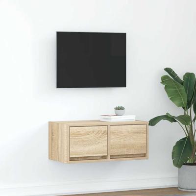 TV-meubel 60x31x25,5 cm bewerkt hout sonoma eikenkleurig