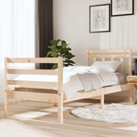 Bedframe massief hout 75x190 cm