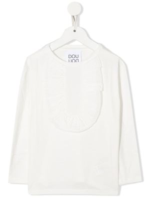 Douuod Kids t-shirt volanté à manches longues - Tons neutres