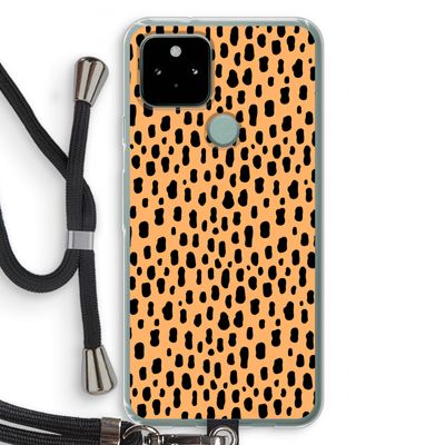 Panter: Pixel 5 Transparant Hoesje met koord