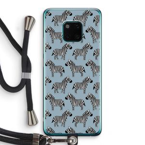 Zebra: Huawei Mate 20 Pro Transparant Hoesje met koord