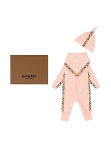 Burberry Kids trousseau de naissance crop à motif House Check - Rose