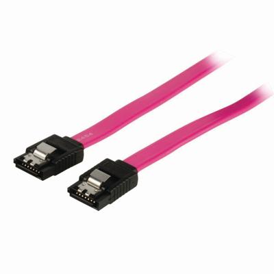 Nedis ccgp73150rd05 datakabel sata 3 gb/s sata 7-pins female met vergrendeling - sata 7-pins female met vergrendeling 0,5 m rood