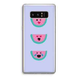 Smiley watermeloen: Samsung Galaxy Note 8 Transparant Hoesje