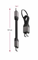Swissten Magnetische Sleutelhanger USB-C naar USB-C Kabel - 9.7 CM - Zwart Swissten Magnetische Sleutelhanger USB-C naar USB-C Kabel - 9.7 CM - Zwart