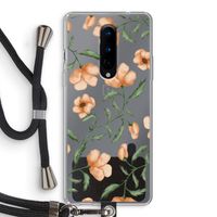 Peachy flowers: OnePlus 8 Transparant Hoesje met koord