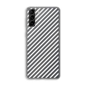 Strepen zwart-wit: Samsung Galaxy S21 Plus Transparant Hoesje