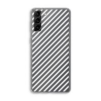 Strepen zwart-wit: Samsung Galaxy S21 Plus Transparant Hoesje