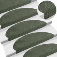 VidaXL Trapmatten zelfklevend 5 stuks 65x21x4 cm groen halfrond groot VidaXL Trapmatten zelfklevend 5 stuks 65x21x4 cm groen halfrond groot