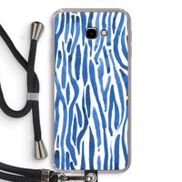 Blauwe nerven: Samsung Galaxy J4 Plus Transparant Hoesje met koord