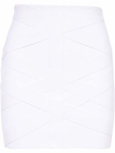 Balmain minijupe à taille haute - Blanc