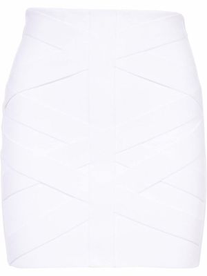 Balmain minijupe à taille haute - Blanc