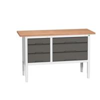 Bott Verso Verstelbare Werkbank | 1500x600x830-930mm | 6 Laden | Multiplex | RAL 7016 - 16923015.19 Bott Verso Verstelbare Werkbank | 1500x600x830-930mm | 6 Laden | Multiplex | RAL 7016 - 16923015.19