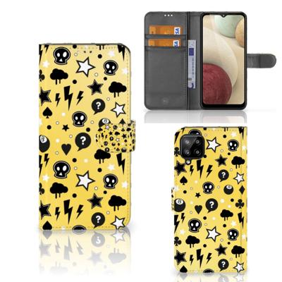 Telefoonhoesje met Naam Samsung Galaxy A12 Punk Geel Telefoonhoesje met Naam Samsung Galaxy A12 Punk Geel