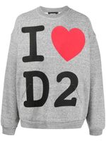 DSQUARED2 sweat à logo imprimé - Gris