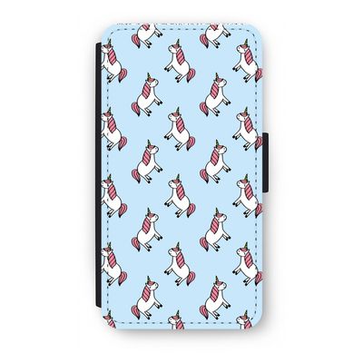Eenhoorns overal: iPhone X Flip Hoesje