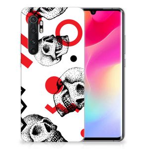 Silicone Back Case Xiaomi Mi Note 10 Lite Skull Red