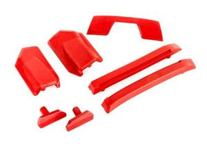 Traxxas - Body reinforcement set, red/ skid pads (roof) (fits #9511 body) (TRX-9510R)