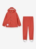 Regenset met jas en broek kind MATREINAR MINI A TURE terracottategel