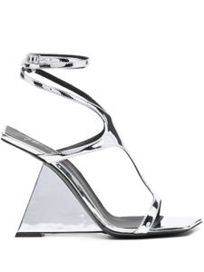 Giuseppe Zanotti sandales Tutankamon 110 mm à design miroité - Argent