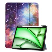 Basey Apple iPad Air 6 13 (2024) Hoesje Kunstleer Hoes Case Cover -Galaxy - thumbnail