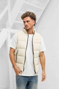 Malelions Matt Crinkle Padded Vest Heren Beige - Maat S - Kleur: Beige | Soccerfanshop