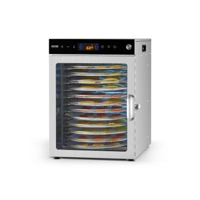 VEVOR Voedseldroger 12 Trays Roestvrij Staal 800W Gedroogd Fruit