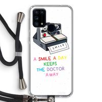 Smile: Samsung Galaxy M31 Transparant Hoesje met koord
