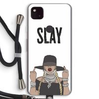 Slay All Day: Pixel 4a 5G Transparant Hoesje met koord