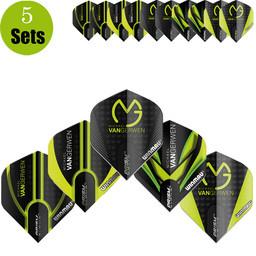Winmau Michael van Gerwen Dartflights - 5pack Black