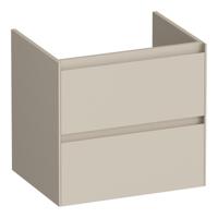 Brauer Inspire - Onderkast 60 cm - met 2 Softclose Lades Greeploos en 1 Sifon Uitsparing - Mat Beige