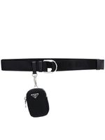 Prada ceinture à détail de pochette - Noir Prada ceinture à détail de pochette - Noir