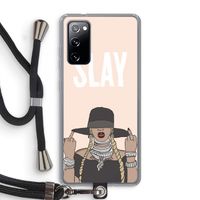 Slay All Day: Samsung Galaxy S20 FE / S20 FE 5G Transparant Hoesje met koord Slay All Day: Samsung Galaxy S20 FE / S20 FE 5G Transparant Hoesje met koord