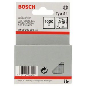 Bosch Accessories 2609200222 Nieten met plat draad Type 54 1000 stuk(s) Afm. (l x b) 14 mm x 12.9 mm