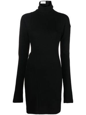 Max Mara robe courte à col montant - Noir